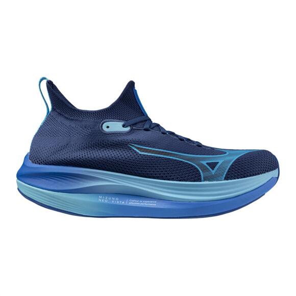NEW MIZUNO men's neo vista running shoes in estate blue river blue mugen blue